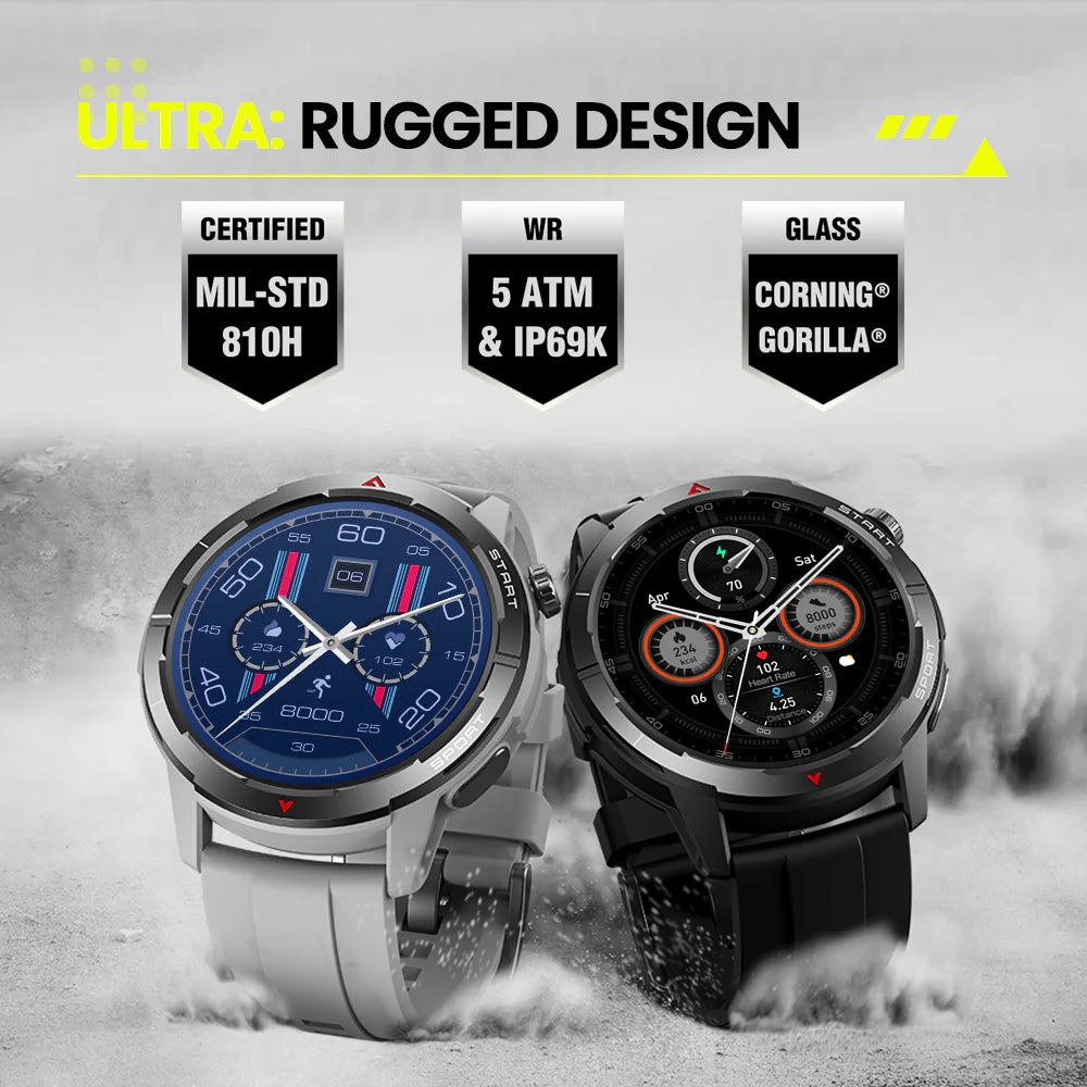 Zeblaze-Montre intelligente GPS Stratos 3 Ultra, bande touristique intégrée, GNSS, boussole, altimètre barométrique, 5 iko, longue durée de vie de la batterie