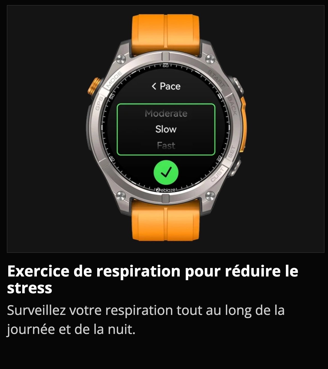 Zeblaze Stratos 4 - Montre intelligente GPS montre intelligente