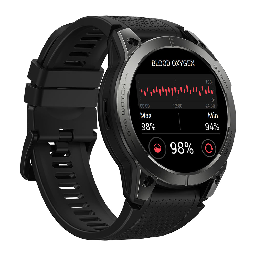 Zeblaze Stratos 3 Pro GPS montre intelligente GPS intégré 1.43 ''AMOLED affichage Bluetooth appels téléphoniques pour homme