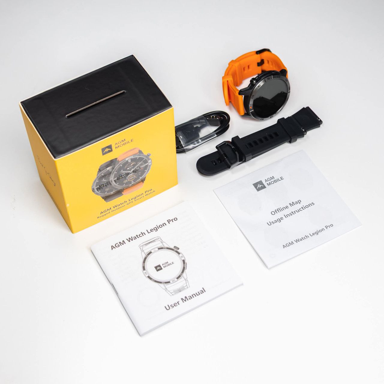 AGM Legion Pro | GPS | Carte hors ligne | 5 ATM | Étanchéité IP68 | Plus de 100 modes sportifs | Montre connectée