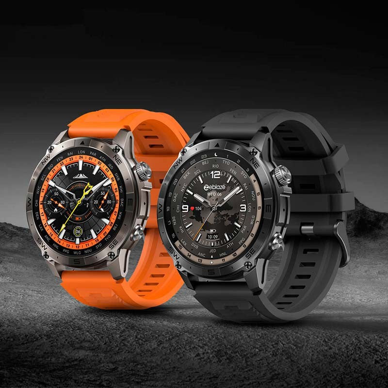 Zeblaze Stratos 2 Plus GPS montre intelligente 1.43 ''AMOLED affichage boussole altimètre barométrique Bluetooth appels téléphoniques Smartwatch