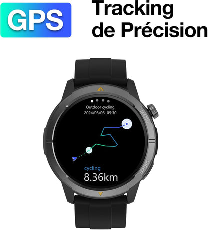AGM Legion Pro | GPS | Carte hors ligne | 5 ATM | Étanchéité IP68 | Plus de 100 modes sportifs | Montre connectée