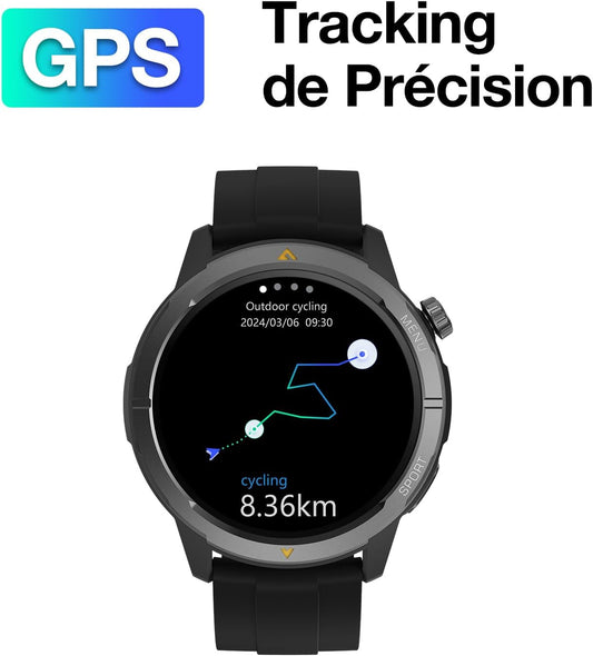 AGM Legion Pro | GPS | Carte hors ligne | 5 ATM | Étanchéité IP68 | Plus de 100 modes sportifs | Montre connectée
