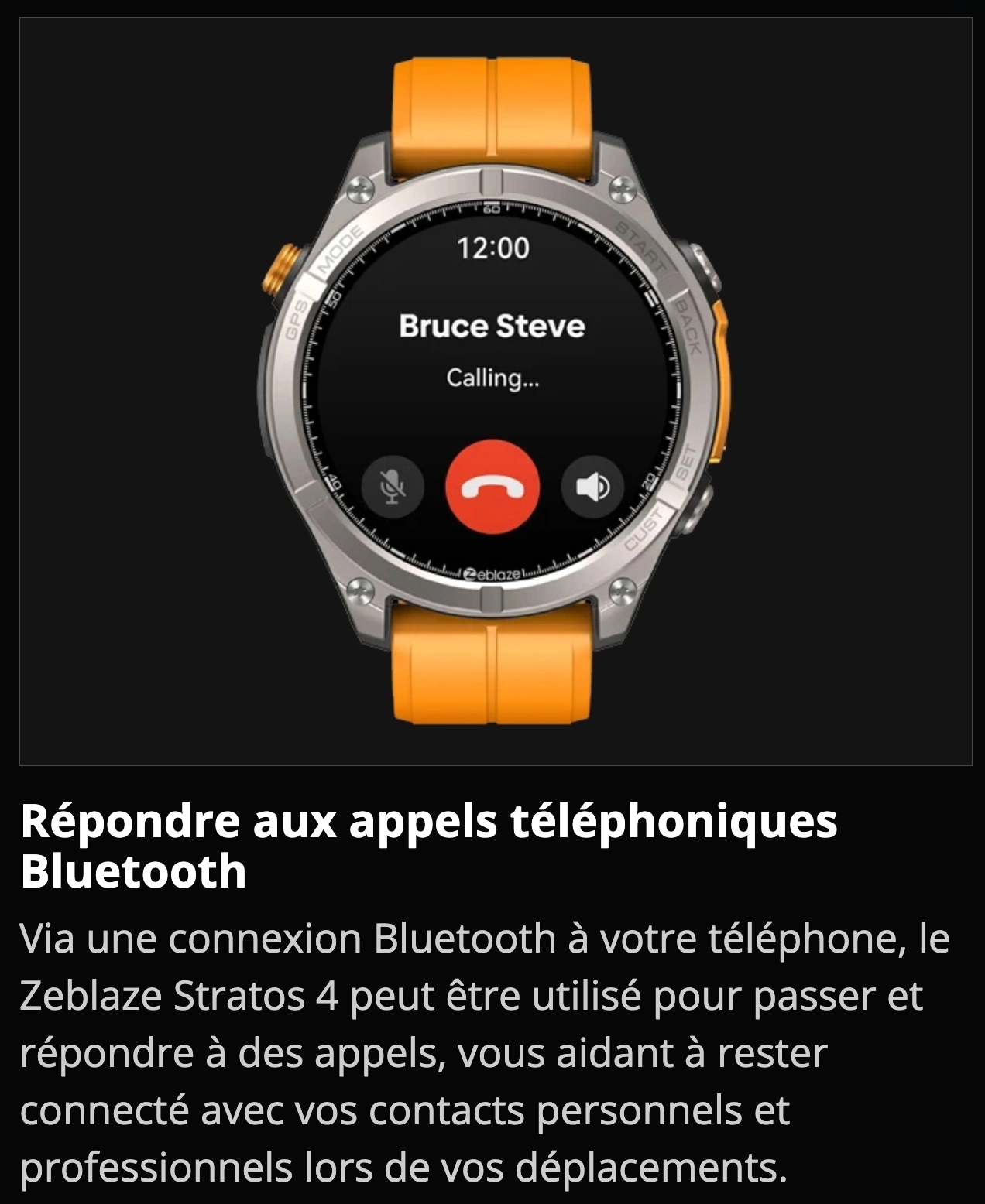 Zeblaze Stratos 4 - Montre intelligente GPS montre intelligente