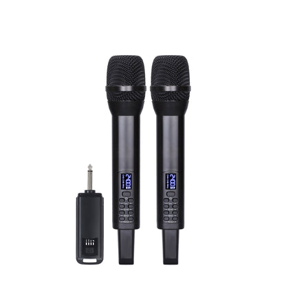 Microphone sans fil double canal rechargeable