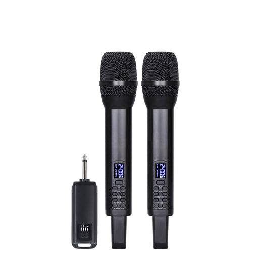 Microphone sans fil double canal rechargeable