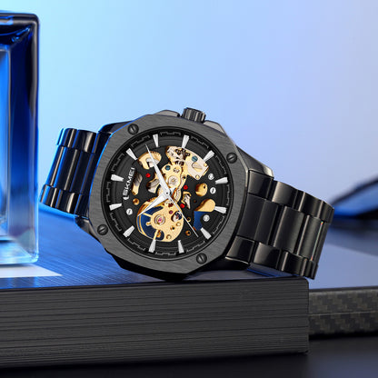 SKMEI - Montre étanche en acier inoxydable - mécanique automatique