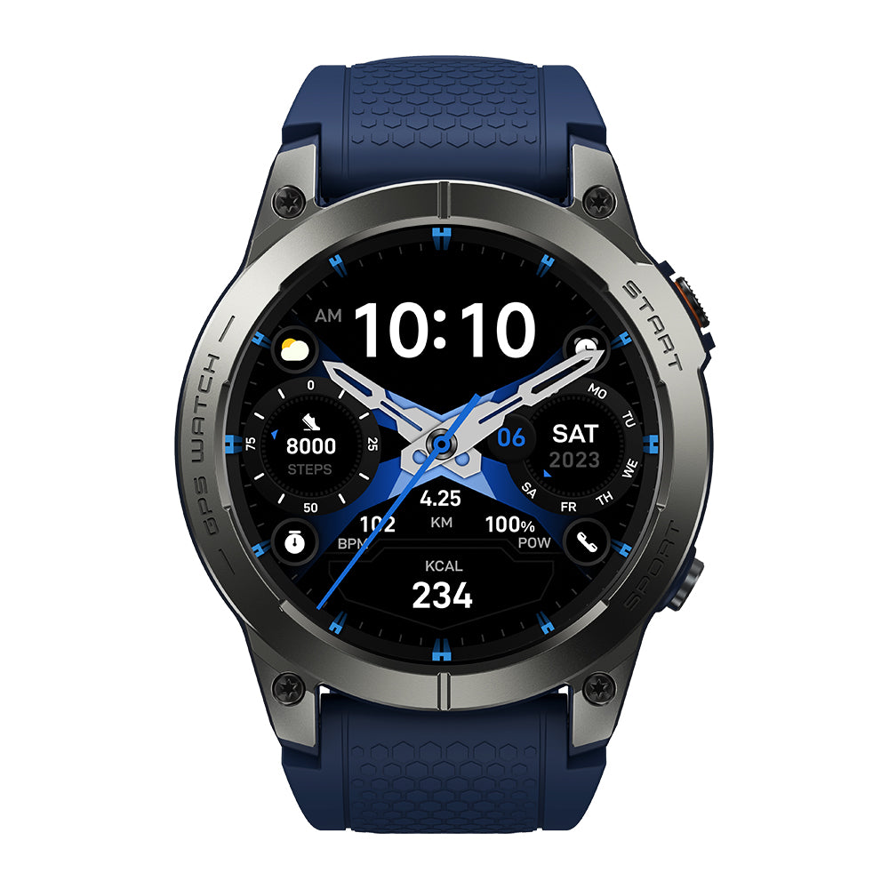 Zeblaze Stratos 3 Pro GPS montre intelligente GPS intégré 1.43 ''AMOLED affichage Bluetooth appels téléphoniques pour homme