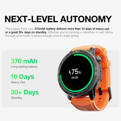 AGM Legion Pro | GPS | Carte hors ligne | 5 ATM | Étanchéité IP68 | Plus de 100 modes sportifs | Montre connectée
