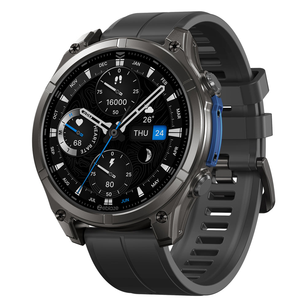 Zeblaze VIBE 8 appel vocal montre intelligente 1.43 "AMOLED affichage fréquence cardiaque pression artérielle Modes multisports montre intelligente