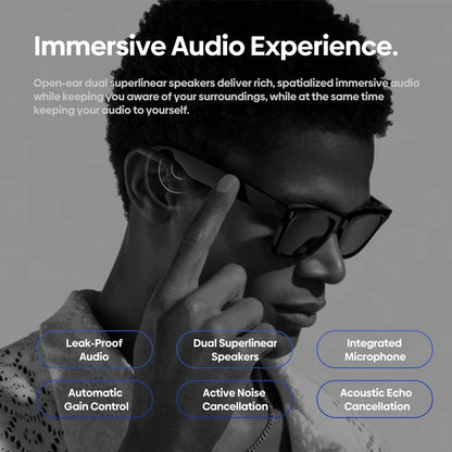 Zeblaze lunettes de tir haute résolution Photo et vidéo Audio à oreille ouverte AI personnalisé avec ChatGPT-4o Wi-Fi 5Ghz 32GB de stockage