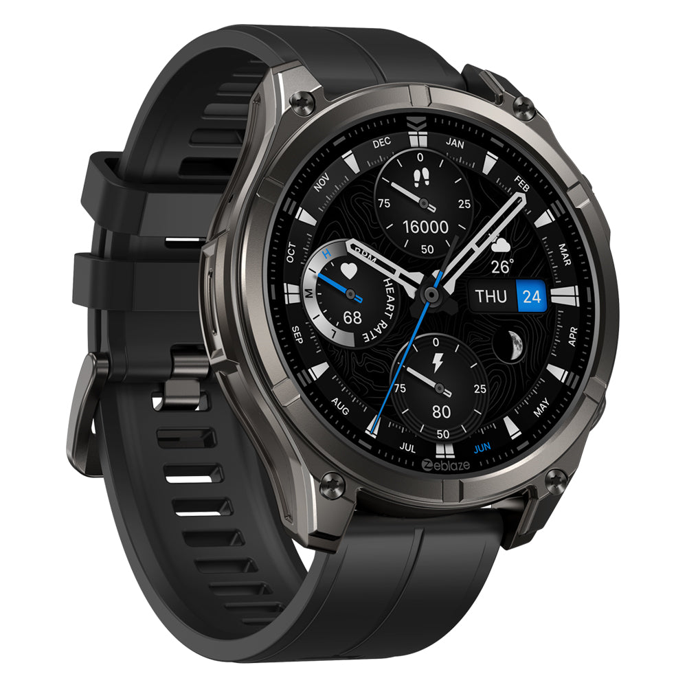 Zeblaze VIBE 8 appel vocal montre intelligente 1.43 "AMOLED affichage fréquence cardiaque pression artérielle Modes multisports montre intelligente