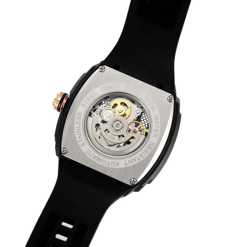 SKMEI  - Montre automatique , en silicone, étanche à 30 m, lumineuses