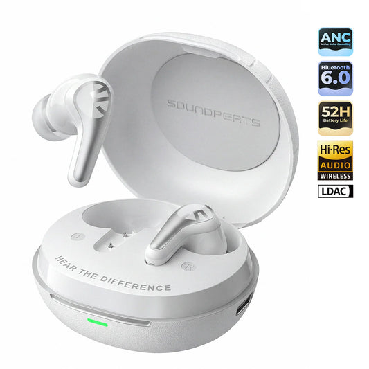 Écouteurs sans fil SOUNDPEATS C30, Hi-Res Audio, ANC hybride -52 dB, Bluetooth 6.0, jusqu’à 52 h d’autonomie