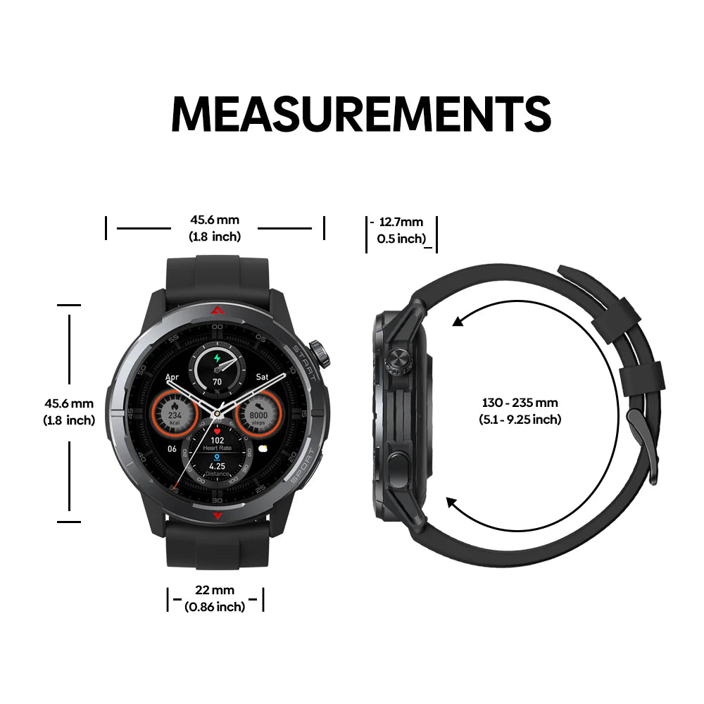 Zeblaze-Montre intelligente GPS Stratos 3 Ultra, bande touristique intégrée, GNSS, boussole, altimètre barométrique, 5 iko, longue durée de vie de la batterie