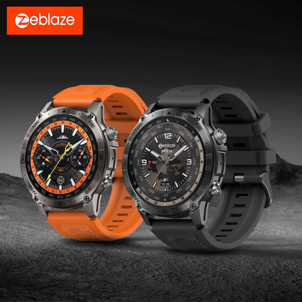 Zeblaze Stratos 2 Plus GPS montre intelligente 1.43 ''AMOLED affichage boussole altimètre barométrique Bluetooth appels téléphoniques Smartwatch